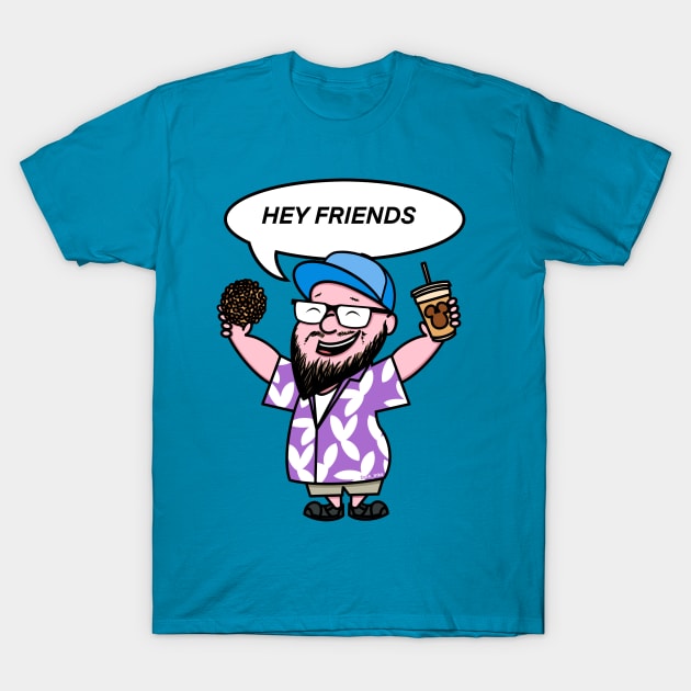 Paging Mr Morrow Theme Park Vlogger - Hey Friends T-Shirt by Dark_Inks